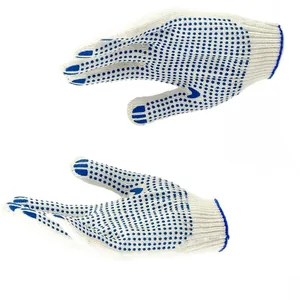 Сибртех Перчатки х/б, ПВХ покрытие, "Точка", 10 класс, стикер Россия 67702