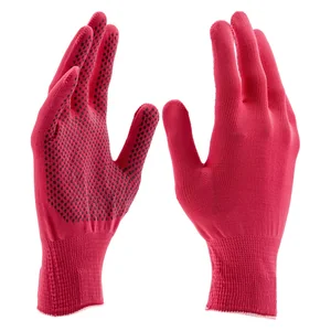 Сибртех Перчатки Нейлон, ПВХ точка, 13 класс, цвет розовая фуксия, L Россия 67826
