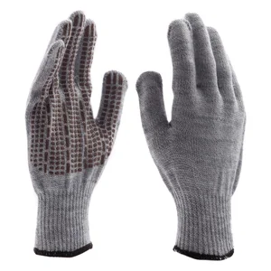Сибртех Перчатки трикотажные, акрил, ПВХ гель, "Протектор", серое мулине, оверлок Россия 68664