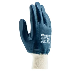 Сибртех Перчатки трикотажные с обливом из бутадиен-нитрильного каучука, манжет, M 67830