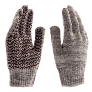 Сибртех Перчатки трикотажные усиленные, гелевое ПВХ-покрытие, 7 класс, бело-серый меланж Россия 68182