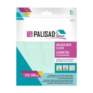 Palisad Салфетка из микрофибры для оптики, стекол и зеркал 350 x 300 мм, бирюзовая, Home 923115
