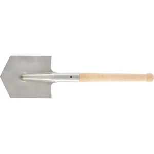 Сибртех Лопата саперная, нержавеющая сталь, 153 х 180 х 585 мм, деревянный черенок, Россия, 61439