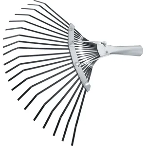 Сибртех Грабли веерные стальные, 385 мм, 20 плоских зубьев, оксидированные, без черенка, Россия, 61778