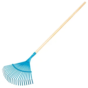 Palisad Грабли веерные стальные, 430 х 1550 мм, 22 плоских зуба, лакированный черенок, Luxe, 617885