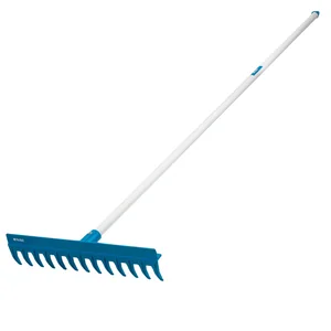 Palisad Грабли пластиковые, 430 мм, 13 прямых зубьев, усиленные, металлический черенок, Luxe, 61739