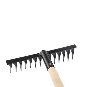 Сибртех Грабли стальные, 300 х 1300 мм, 14 витых зубьев, деревянный черенок, Россия, 61769