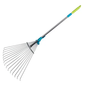 Palisad Грабли веерные стальные, 190 - 600 х 790 - 1620 мм,15 зубьев, раздвижные,стальной черенок, Luxe, 61787