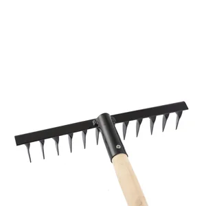 Сибртех Грабли стальные, 300 х 1300 мм, 12 витых зубьев, деревянный черенок, Россия, 61744