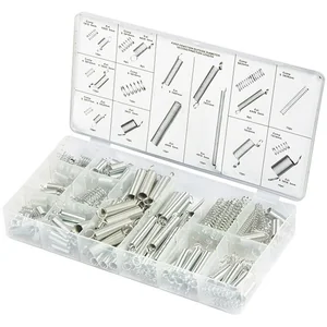 Сибртех Набор пружин 5.5 х 17.5.5 х 35, 6.5 х 10.7 х 12.5, 7 х 19, 9 х 35, 9.5 х 16, 9.5 х 19 мм, 200 предметов 47602