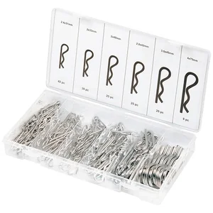 Сибртех Набор шплинтов, S головки, с фиксацией, 150 предметов 47605