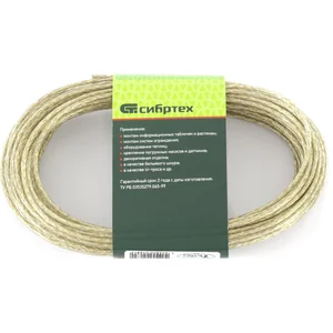 Сибртех Трос металлополимерный прозрачный ПР-3.0, толщина 3.0 мм, моток 20 метров Россия 47629
