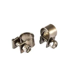 Сибртех Хомуты металлические, MINI 9-11 мм, ширина 9 мм, винтовой, W4, 2 шт 475023