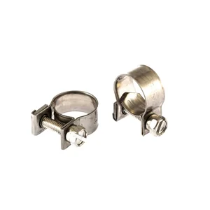 Сибртех Хомуты металлические, MINI 12-14 мм, ширина 9 мм, винтовой, W4, 2 шт 475043
