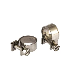 Сибртех Хомуты металлические, MINI 14-16 мм, ширина 9 мм, винтовой, W4, 2 шт 475053