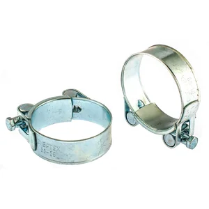 Сибртех Хомуты металлические, силовые 56-59 мм, ширина 22 мм, шарнирный, W1, 2 шт 47543