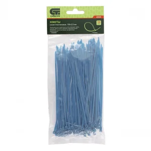 Сибртех Хомуты, 150 x 2.5 мм, пластиковые, синие, 100 шт 45520