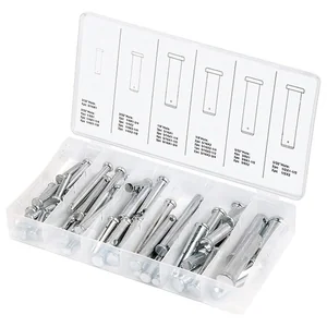 Сибртех Набор штифтов с головкой и отверстием под шплинт, 60 предметов 47612