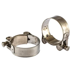 Сибртех Хомуты металлические, силовые 52-55 мм, ширина 22 мм, шарнирный, W4, 2 шт 475413