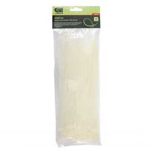 Сибртех Хомуты, 250 x 4.8 мм, пластиковые, белые, 100 шт 45535