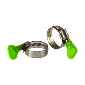 Сибртех Хомуты металлические, червячные 20-32 мм, ширина 12 мм, W4, с ключом, 2 шт 476513