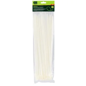 Сибртех Хомуты, 350 х 8 мм, пластиковые, белые, 50 шт 45580