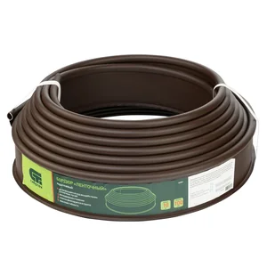 Сибртех Бордюр "Лента", 10 х 1000 см, полиэтиленовый, коричневый, Россия, 64551