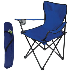 Mallony Кресло складное DW-2009H с подлокотниками/подстаканниками (синее) 993072-SK