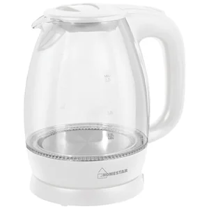 Homestar Чайник HS-1012 (1,7 л) стекло, пластик белый. 003566-SK