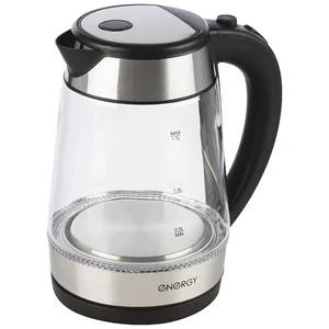 ENERGY Чайник E-254 (1.7л) стекло, пластик цвет черный. 164134-SK