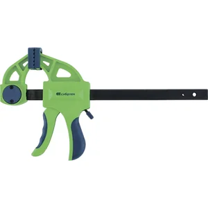 Сибртех Струбцина F-образная, быстрозажимная, 300 х 70 х 540 мм, пластиковый корпус, фиксатор, двухкомпонентная рукоятка 20565