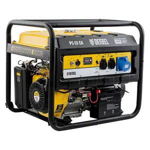 Denzel Генератор бензиновый PS 55 EA, 5.5 кВт, 230 В, 25 л, коннектор автоматики, электростартер 946874