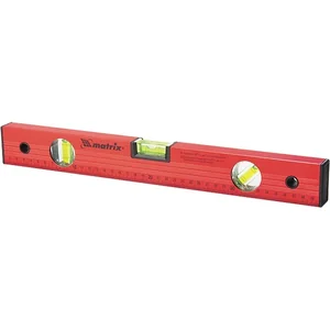 Matrix Уровень алюминиевый, 1500 мм, 3 глазка, красный, линейка 33235