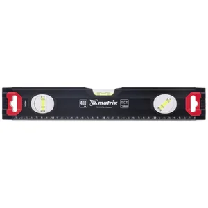 Matrix Уровень алюминиевый, усиленный, фрезерованный, 3 глазка, 400 мм 34360