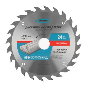 Gross Пильный диск по дереву 190 x 30 x 24Т 73318