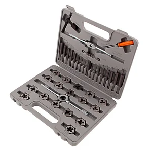 Sparta Набор метчиков и плашек М3-М12, плашко-метчикодержатель, 40 предметов, пластиковый бокс 773155