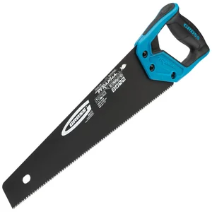 Gross Ножовка по дереву Piranha , 400 мм, 11-12 TPI, зуб-3D, каленый зуб, тефлоновое покрытие полотна, двухкомпонентная рукоятка 24111