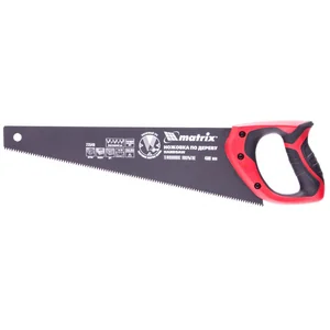 Matrix Ножовка по дереву, 400 мм, 7-8 TPI, зуб-3D, каленый зуб, тефлоновое покрытие полотна, двухкомпонентная рукоятка 23549