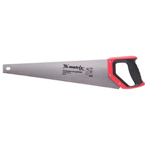 Matrix Ножовка по дереву, 500 мм, волновая вырубка, 5-6 TPI, каленый зуб 2D, двухкомпонентная рукоятка 23560