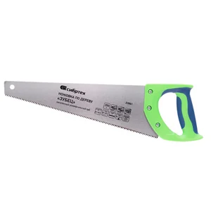 Сибртех Ножовка по дереву Зубец , 350 мм, 7-8 TPI, каленый зуб 2D, двухкомпонентная рукоятка 23801