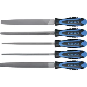 Барс Набор напильников 200 мм, 5 шт, двухкомпонентная рукоятка 15854