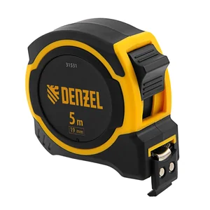 Denzel Рулетка 5м х 19мм, двухкомп. корпус, магнитный обрезиненный зацеп// 31531