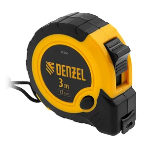 Denzel Рулетка 3м х 13мм, двухкомп. корпус, кнопка-пауза// 31540