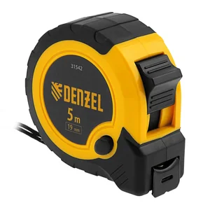 Denzel Рулетка 5м х 19мм, двухкомп. корпус, кнопка-пауза// 31542