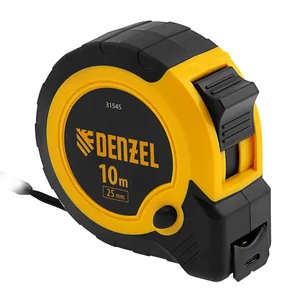 Denzel Рулетка 10м х 25мм, двухкомп. корпус, кнопка-пауза// 31545