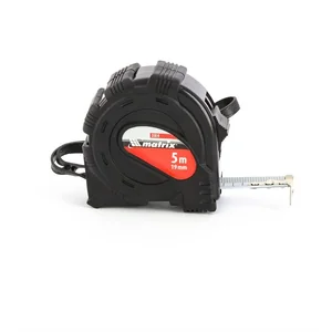 Matrix Рулетка Black,5 м х 19 мм,обрезиненный корпус 31014