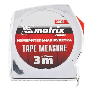 Matrix Рулетка Chrom,3 м x 13 мм,хромированный корпус 31036