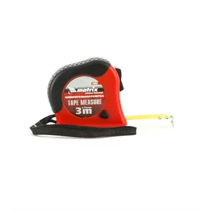 Matrix Рулетка Double fixation,3 м х 16 мм,обрезиненный корпус,двойная плавная фиксация 31052