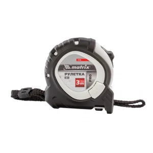 Matrix Рулетка Neon,3 м x 16 мм,обрезиненный корпус,3 фиксации,Pro 32590