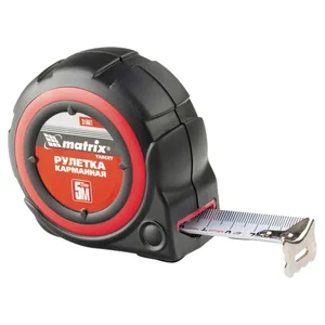 Matrix Рулетка Target,7,5 м х 25 мм,автоматическая фиксация,обрезиненный корпус 31083